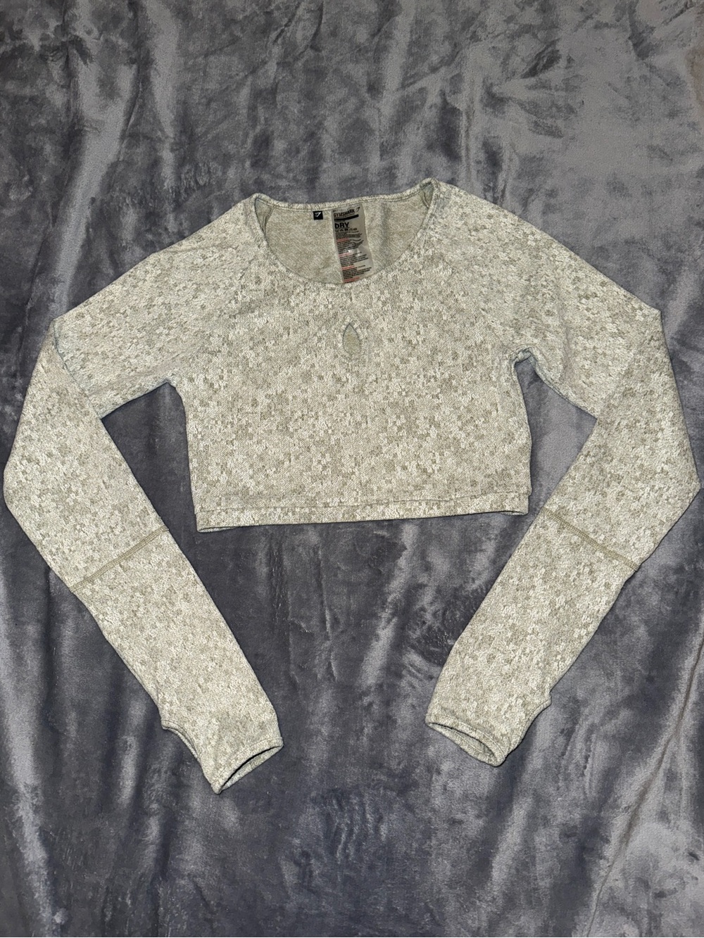 Gymshark Grey Long Sleeve Crop Top